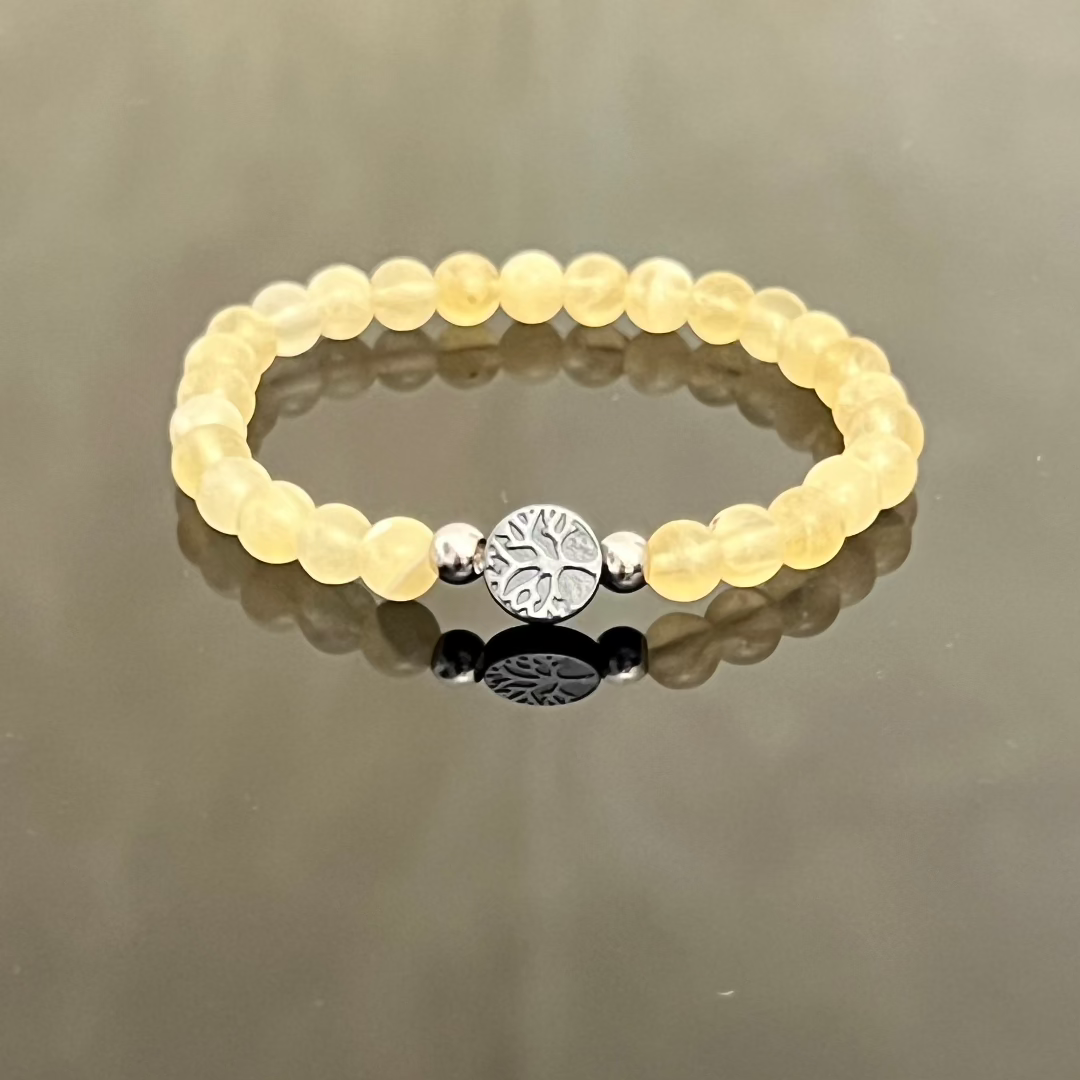 Bracciale "Albero della Vita" en Ematita y Calcita Arancione