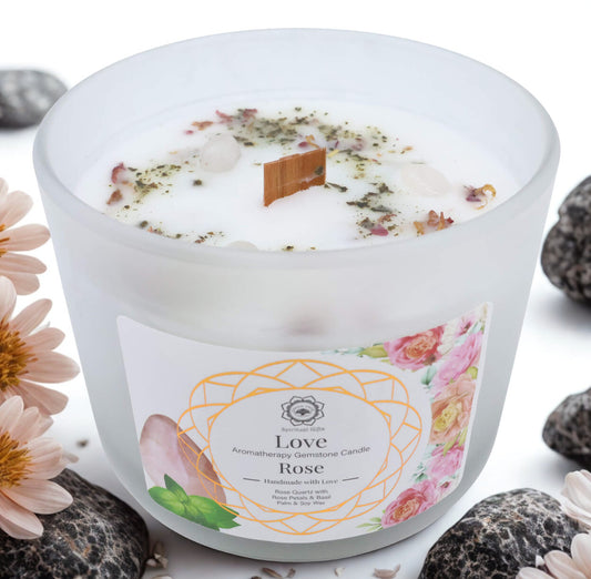 Candela Green Tree 'Amore' Quarzo Rosa + Rosa 256g