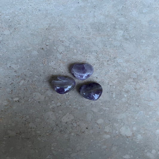 Corazón de amatista Chevron