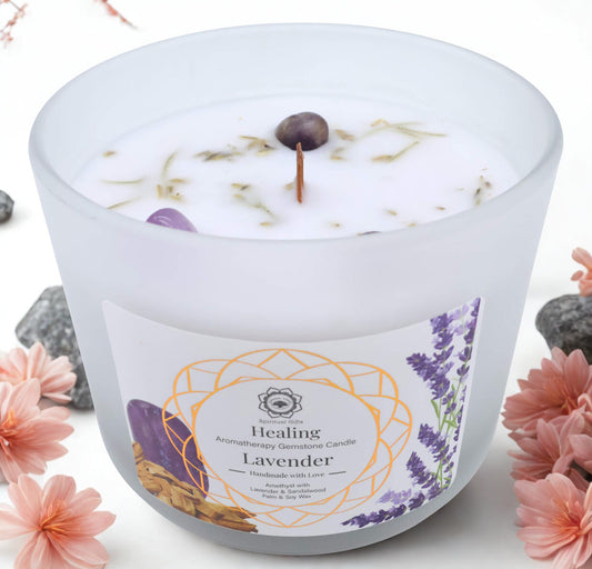 Candela Green Tree 'Guarigione' Ametista + Lavanda 256g