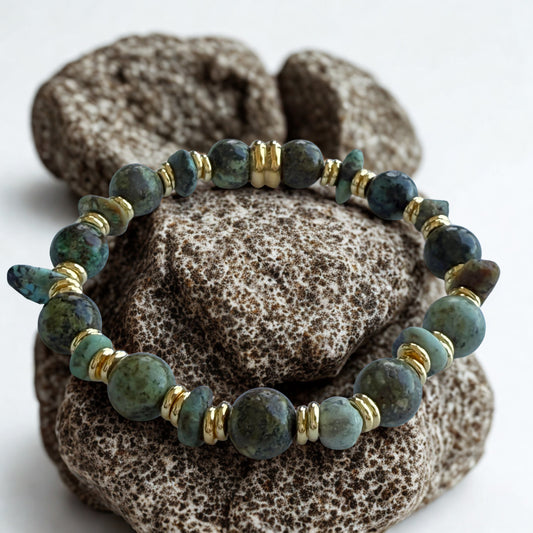 Bracciale in Turchese Africano